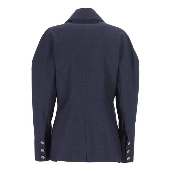 Givenchy Double Breasted Cuffed Jacket Blazer in Denim Blue It 38 US 6 - Picture 6 of 7